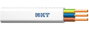 Przewód YDYp 3x6 żo 450/750V instal biały, krążek 100m; NKT CABLES