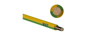 Przewód DY 2,5 zielono-żółty H05V-U 300/500V jednożyłowy, żyła jednodrutowa, krążek 100m; NKT CABLES
