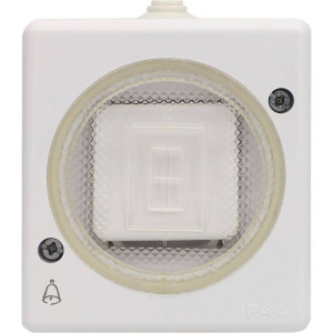 TROL Przycisk natynkowy dzwonek bryzgoszczelny IP44 10A 250V, biały; 100404 KOS ELEKTRO SYSTEM