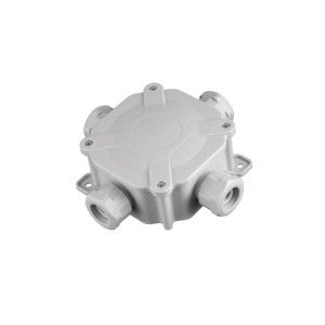 Puszka natynkowa hermetyczna IP67 PG16, 75x75x33mm, 5 zacisków (5x4mm2), kolor szary; A.0035, PAWBOL
