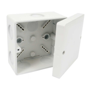 Puszka natynkowa hermetyczna IP66, wymiary: 101x101x16mm, tworzywo biała; KSK 100_KA, KOPOS ELEKTRO