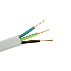 Przewód YDYp 3x4 żo 450/750V instalacyjny biały; ELEKTROKABEL