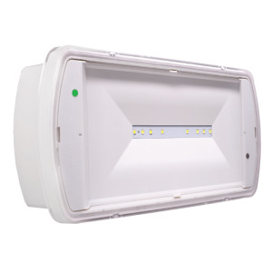 Oprawa awaryjna dwufunkcyjna SafeLite 20 m, MNM, IP65, 150 lm, 3 h, piktogram strzałka w lewo/prawo/dół, ISO; SL2MNM65E3C3A, EATON COOPER