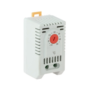 Termostat na grzanie TBG2, zamykający (NC), na szynę TH35, biometaliczny, NC -10/+50 °C