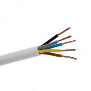 Przewód warsztatowy OWY 5x0,75 żo H05VV-F oponowy 300/500V, linka, BIAŁY, krążek 100m; ELEKTROKABEL