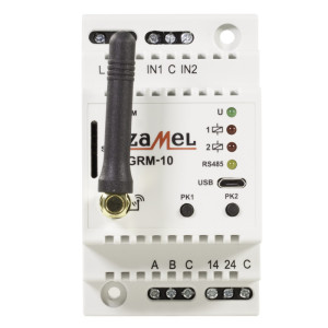 GRM-10 ZDALNY STEROWNIK GSM MODUŁOWY 2-KANAŁOWY TH35 2M