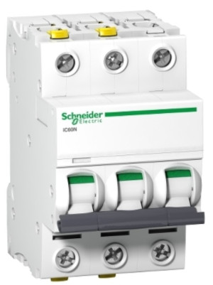 Wyłącznik nadprądowy 3P C 10A 6kA AC, Acti9 iC60N-C10-3; A9F04310, SCHNEIDER ELECTRIC