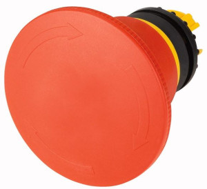 Napęd przycisku bezpieczeństwa 45mm grzybkowy czerwony bez podświetlenia, odblokowywany przez obrót, M22-PVT45P; 121462 EATON ELECTRIC