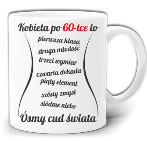 60 URODZINY KOBIETA PO 60-TCE KUBEK W PUDEŁKU GW182