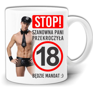 18 URODZINY PREZENT DLA NIEJ ŚMIESZNY KUBEK W PUDEŁKU GW187