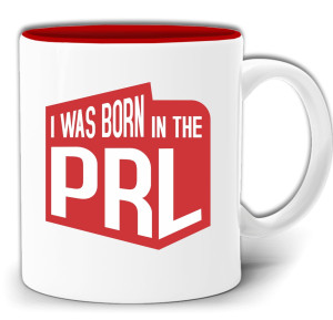 I WAS BORN IN PRL KUBEK CZERWONY ŚRODEK W PUDEŁKU GW196