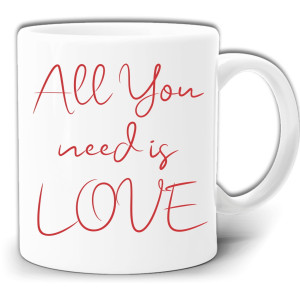 ALL YOU NEED IS LOVE KUBEK Z NADRUKIEM W PUDEŁKO GW208