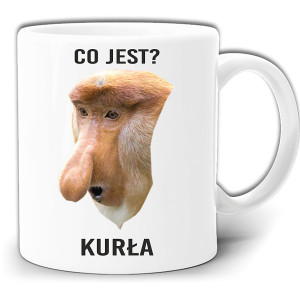 ŚMIESZNY KUBEK NOSACZ CO JEST KURŁA W PUDEŁKU GW219