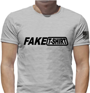 KOSZULKA Z NADRUKIEM FAKE T-SHIRT NAPISEM ŚMIESZNE WZORY PREZENT