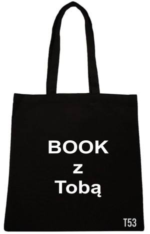 TORBA Z NADRUKIEM NAPISEM BOOK Z TOBĄ T53 - TORBY RÓZNE WZORY