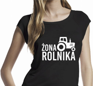 KOSZULKA DAMSKA ŻONA ROLNIKA KOSZULKI Z NADRUKIEM D97