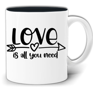 LOVE IS ALL YOU NEED KUBEK CZARNY ŚRODEK + PUDEŁKO GW232