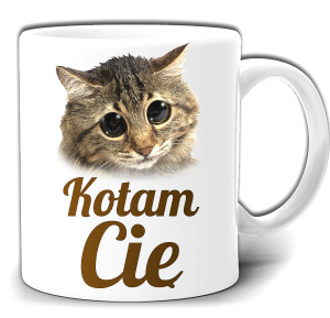 WALENTYNKI PREZENT KOCHAM CIĘ, KOTAM CIĘ KOT - KUBEK W PUDEŁKO W30