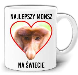 NAJLEPSZY MONSZ MĄŻ NA ŚWIECIE KUBEK + PUDEŁKO GW265
