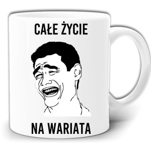 CAŁE ŻYCIE NA WARIATA MEM KUBEK + PUDEŁKO GW264