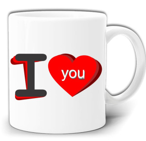 PREZENT DLA ZAKOCHANYCH KUBEK Z NADRUKIEM I LOVE YOU + PUDEŁKO GW278