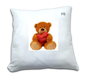PODUSZKA Z NADRUKIEM MIŚ I LOVE YOU WZÓR P8