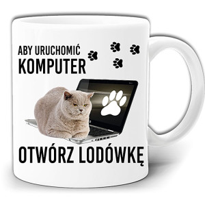 ABY URUCHOMIĆ KOMPUTER OTWÓRZ LODÓWKĘ KUBEK + PUDEŁKO GW326