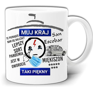 MÓJ KRAJ TAKI PIĘKNY nie ŚMIESZNY KUBEK W PUDEŁKU GW364