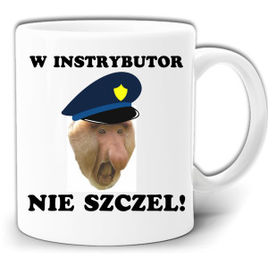 W INSTRYBUTOR NIE STRZEL NOSACZ ŚMIESZNY KUBEK W PUDEŁKU GW412