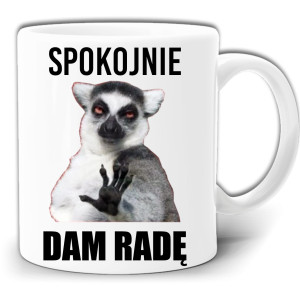 LEMUR SPOKOJNIE DAM RADĘ ŚMIESZNY KUBEK +PUDEŁKO GW474