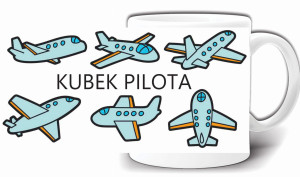 KUBEK PILOTA SAMOLOT KUBKI D DZIECI + PUDEŁKO GW481