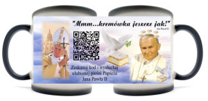 PAPIEŻ JAN PAWEŁ II KREMÓWKI PIEŚŃ BARKA KUBEK MAGICZNY + PUDEŁKO GW577