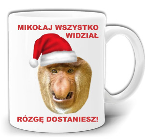 PREZENT ŚWIĘTA NOSACZ ŚMIESZNY KUBEK + PUDEŁKO GW589