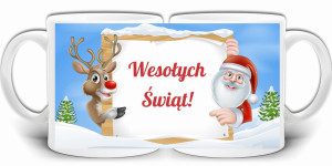 BOŻE NARODZENIE WESOŁYCH ŚWIĄT PREZENT NA ŚWIĘTA KUBEK + PUDEŁKO GW598