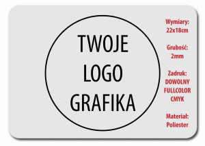PODKŁADKA POD MYSZ Z NADRUKIEM 22X18 PODKŁADKI