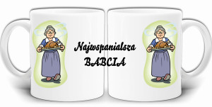NAJWSPANIALSZA BABCIA NA ŚWIECIE PREZENT KUBEK + PUDEŁKO GW618