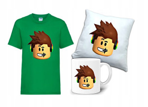 Zestaw Prezent ROBLOX Koszulka Poduszka Kubek RB1
