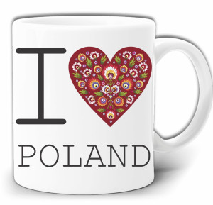 PAMIĄTKA I LOVE POLAND GIFT KUBEK + PUDEŁKO GW655