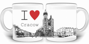 KRAKÓW PAMIĄTKA I LOVE CRACOW KUBEK +PUDEŁKO GW660