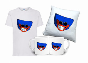 Zestaw Fana HUGGY WUGGY Koszulka Poduszka Kubek HG1