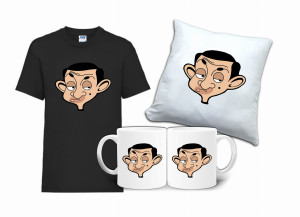 Zestaw Fana JAŚ FASOLA MR.BEAN Koszulka Poduszka Kubek JF1