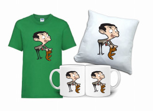 Zestaw Fana JAŚ FASOLA MR.BEAN Koszulka Poduszka Kubek JF3