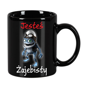 JESTEŚ ŻAJEBISTY ŻABA PREZENT CZARNY KUBEK +PUDEŁKO CW14