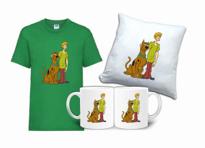 Zestaw Fana Koszulka Poduszka Kubek SCOOBY DOO SD1