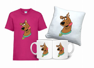 Zestaw Fana Koszulka Poduszka Kubek SCOOBY DOO SD2