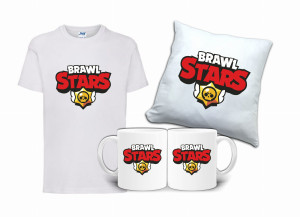 Zestaw Fana BRAWL STARS Koszulka Poduszka Kubek BS1