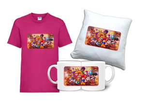 Zestaw Fana BRAWL STARS Koszulka Poduszka Kubek BS4