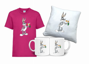 Zestaw Fana LOONEY TUNES Koszulka Poduszka Kubek LT2