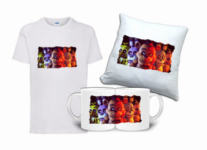 Zestaw Fana FIVE NIGHT AT FREDDY'S Koszulka Poduszka Kubek FT4