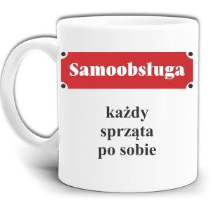 SAMOOBSŁUGA KAŻDY SPRZĄTA PO SOBIE KUBEK + PUDEŁKO GW739